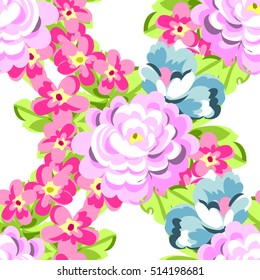 Abstract elegance seamless pattern with floral background