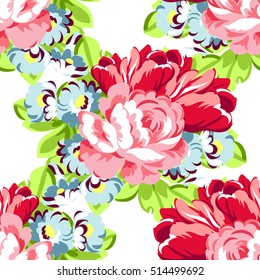 Abstract elegance seamless pattern with floral background