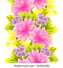 Abstract elegance seamless pattern with floral background