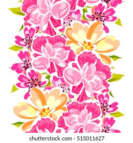 Abstract elegance seamless pattern with floral background