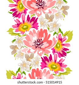 Abstract elegance seamless pattern with floral background