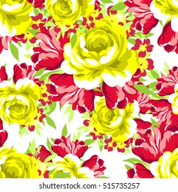 Abstract elegance seamless pattern with floral background