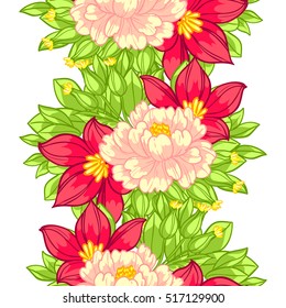 Abstract elegance seamless pattern with floral background