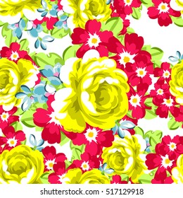 Abstract elegance seamless pattern with floral background
