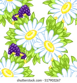 Abstract elegance seamless pattern with floral background
