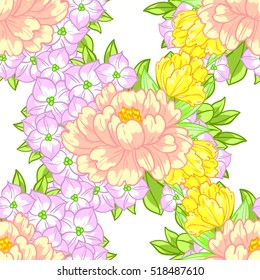 Abstract elegance seamless pattern with floral background