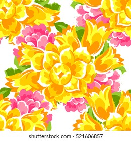 Abstract elegance seamless pattern with floral background