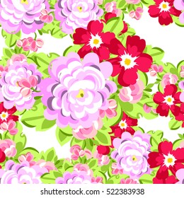 Abstract elegance seamless pattern with floral background