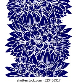 Abstract elegance seamless pattern with floral background