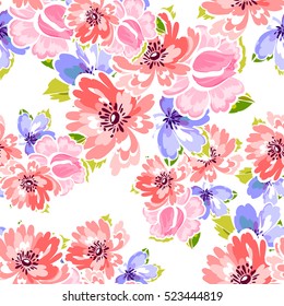 Elegancia abstracta sin problemas con fondo floral