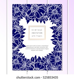 Abstract elegance seamless pattern with floral background