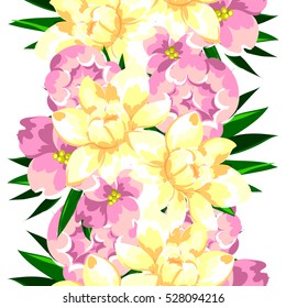 Abstract elegance seamless pattern with floral background