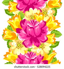 Abstract elegance seamless pattern with floral background