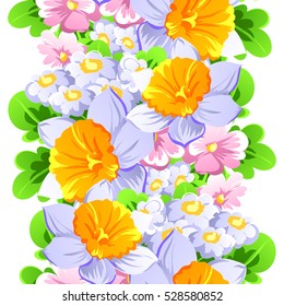 Abstract elegance seamless pattern with floral background