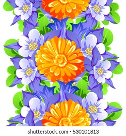 Abstract elegance seamless pattern with floral background