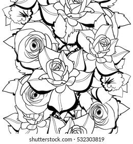 Abstract elegance seamless pattern with floral background