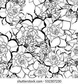 Abstract elegance seamless pattern with floral background Abstract elegance seamless pattern with floral background