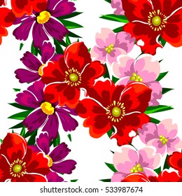 Abstract elegance seamless pattern with floral background