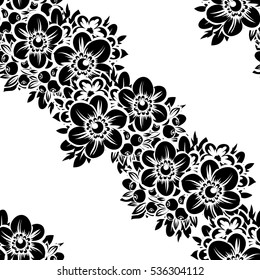 Abstract elegance seamless pattern with floral background