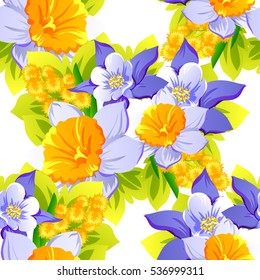 Abstract elegance seamless pattern with floral background