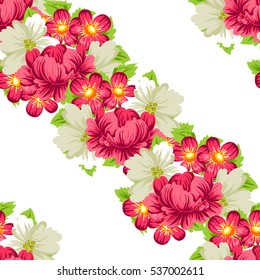 Abstract elegance seamless pattern with floral background