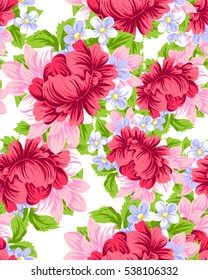 Abstract elegance seamless pattern with floral background