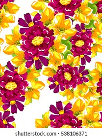 Abstract elegance seamless pattern with floral background