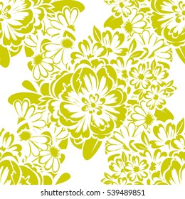 Abstract elegance seamless pattern with floral background