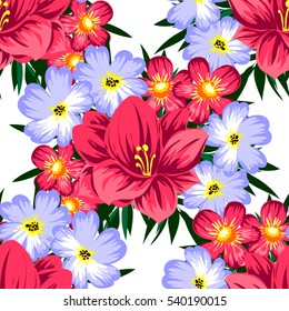 Abstract elegance seamless pattern with floral background