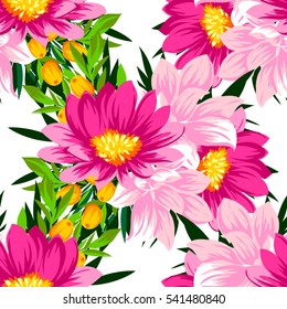 Abstract elegance seamless pattern with floral background