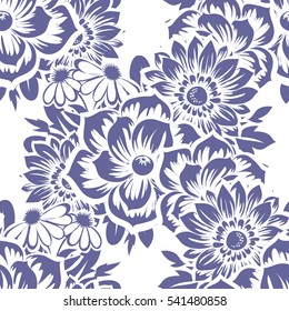Abstract elegance seamless pattern with floral background