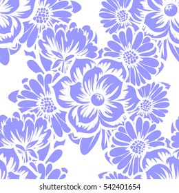 Abstract elegance seamless pattern with floral background