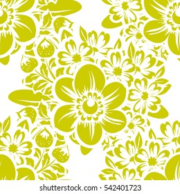 Abstract elegance seamless pattern with floral background