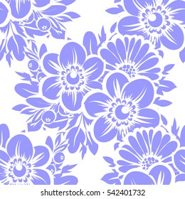 Abstract elegance seamless pattern with floral background
