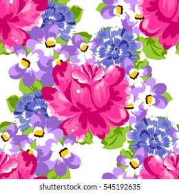 Abstract elegance seamless pattern with floral background