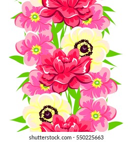 Abstract elegance seamless pattern with floral background