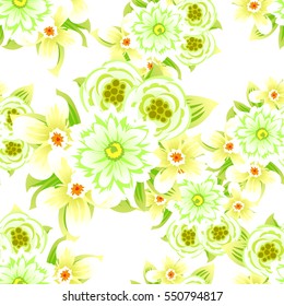 Abstract elegance seamless pattern with floral background