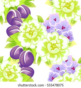 Abstract elegance seamless pattern with floral background