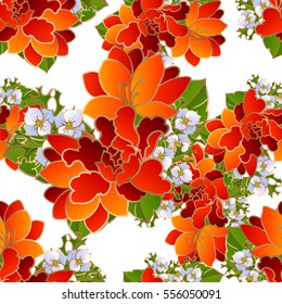 Abstract elegance seamless pattern with floral background