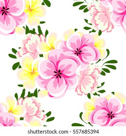 Abstract elegance seamless pattern with floral background