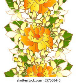 Abstract elegance seamless pattern with floral background