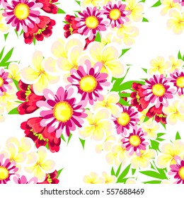 Abstract elegance seamless pattern with floral background