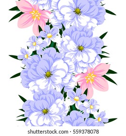 Abstract elegance seamless pattern with floral background