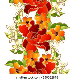 Abstract elegance seamless pattern with floral background