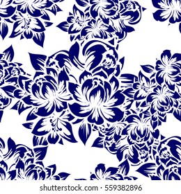 Abstract elegance seamless pattern with floral background