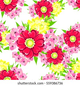 Abstract elegance seamless pattern with floral background
