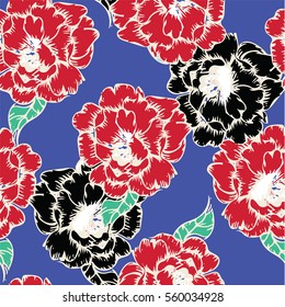 Abstract elegance seamless pattern with floral background