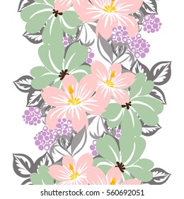 Abstract elegance seamless pattern with floral background