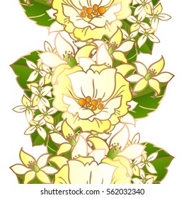 Abstract elegance seamless pattern with floral background