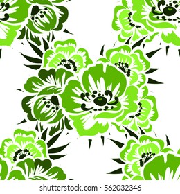 Abstract elegance seamless pattern with floral background